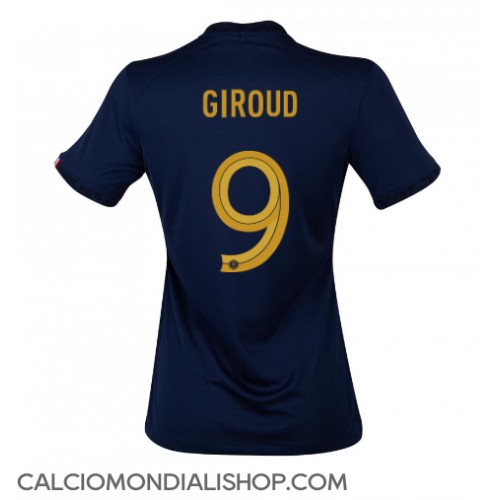 Maglie da calcio Francia Olivier Giroud #9 Prima Maglia Femminile Mondiali 2022 Manica Corta